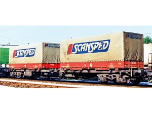 kontejnerový vůz Sgns Scansped DSB A.C.M.E. 40372