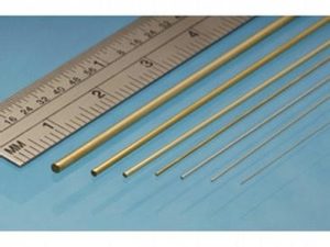 mosazná tyč kruhového průřezu průměr 2,5 mm délka 305 mm 4ks Albion Alloys bw25