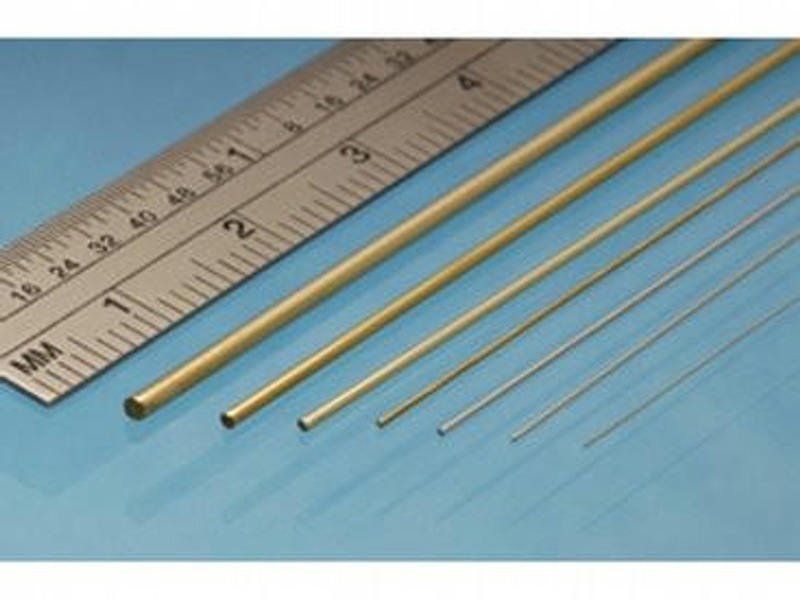 mosazná tyč kruhového průřezu průměr 2,5 mm délka 305 mm 4ks Albion Alloys bw25