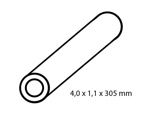 měděná trubka průměr 4,0/3,1 mm délka 305 mm 3 ks Albion Alloys ct4m