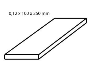 mosazný plech tloušťka 0,12 mm formát 100 x 250 mm 2 ks Albion Alloys sm1m