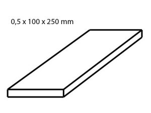 pocínovaný plech tloušťka 0,5 mm formát 100 x 250 mm 2 ks Albion Alloys sm4m