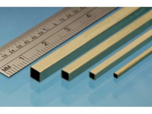 mosazný uzavřený profil čtvercového průřezu 1,6 x 1,6 mm délka 305 mm 3 ks Albion Alloys SSB1M