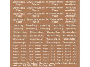 sada obtisků na německý vojenský vlak II. Artmaster 85004