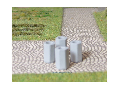 odpadkové koše z betonu 4ks BDDP 23363