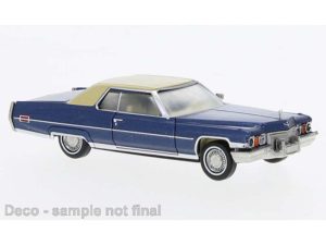 Cadillac Coupe deVille modrá / béžová metalíza 1972 Brekina 18127
