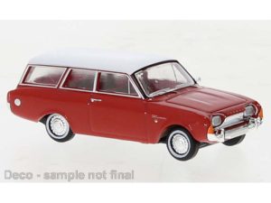 Ford Taunus P3 Turnier červený / bílý 1964 Brekina 19476