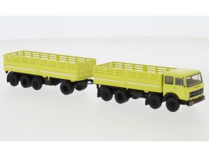 Fiat 691 Millepiedi světle zelený s přívěsem Brekina 58532