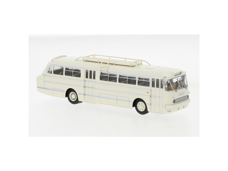 Ikarus 66 městský autobus bílý 1968 Brekina 59561