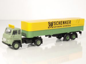 Scania LB 76 valník s plachtou Schenker Göteberg Brekina 85152