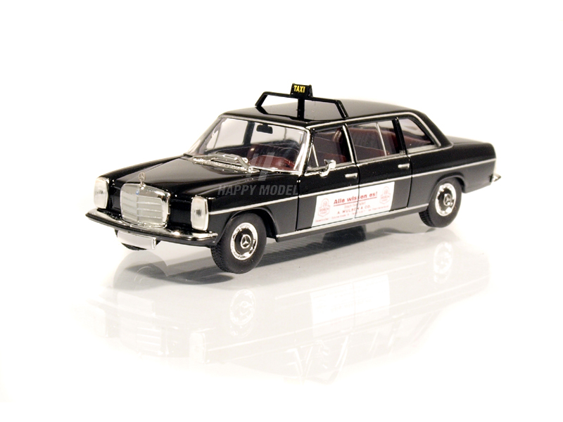MB 220D černý dlouhý Taxi Brekina 91350