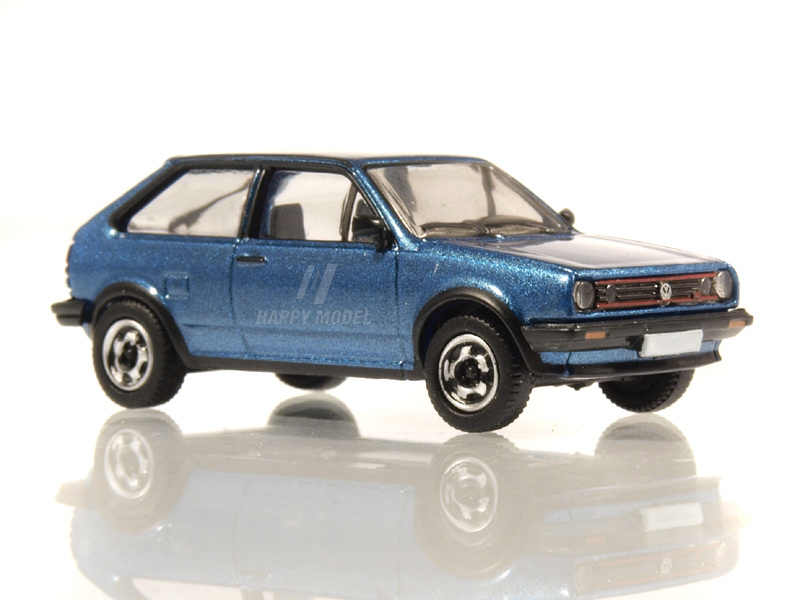 VW Polo II Coupe modrá metalíza Brekina PCX870203
