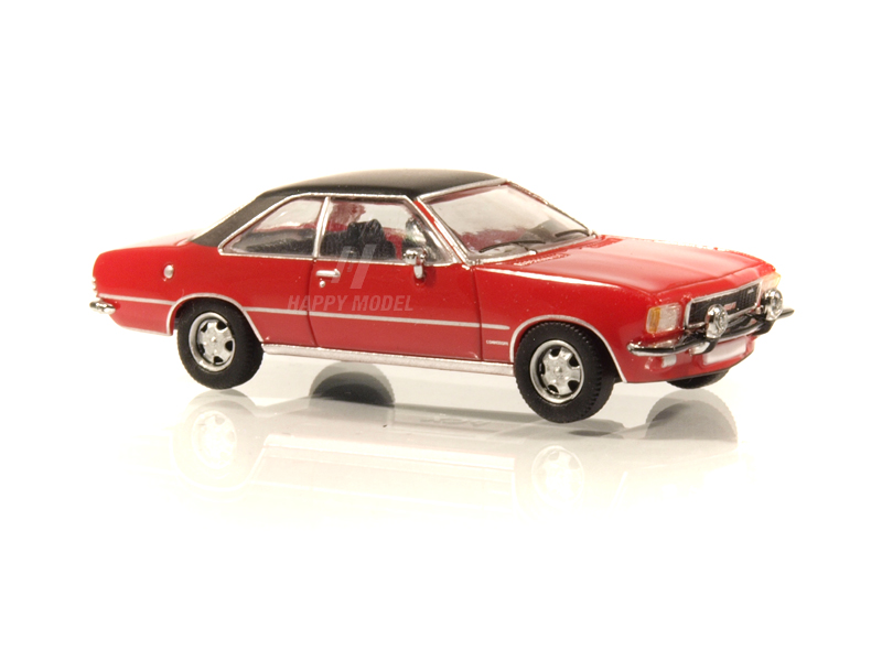 Opel Commodore B Coupe červěný / černý matný 1972 Brekina PCX870344