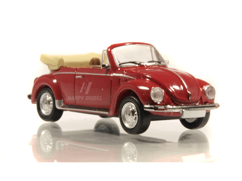 VW Brouk 1303 Cabriolet 1979 červený Brekina PCX870516