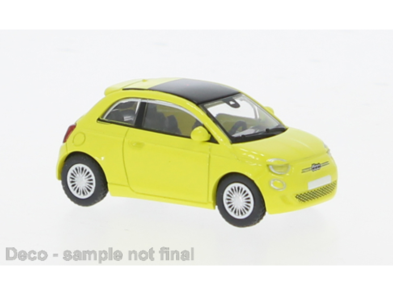 Fiat 500e světle žlutý Brekina PCX870562