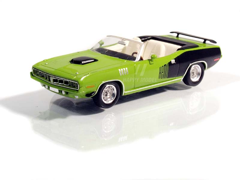Plymouth HEMI Cuda Convertible Verdeck otevřený zelený 1971 Brekina RIK38083