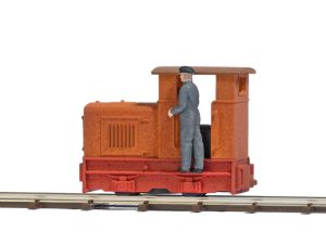 dieselová lokomotiva Gmeinder 15/18 se strojvedoucím Busch 12180