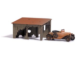 rozpadlý přístřešek Busch 1659