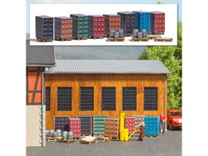 palety s přepravkami na nápoje H0 Busch 1814