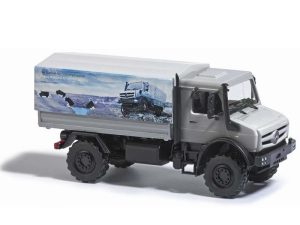 Mercedes Benz Unimog U5023  s korbou a plachtou - doprodej Busch 51015