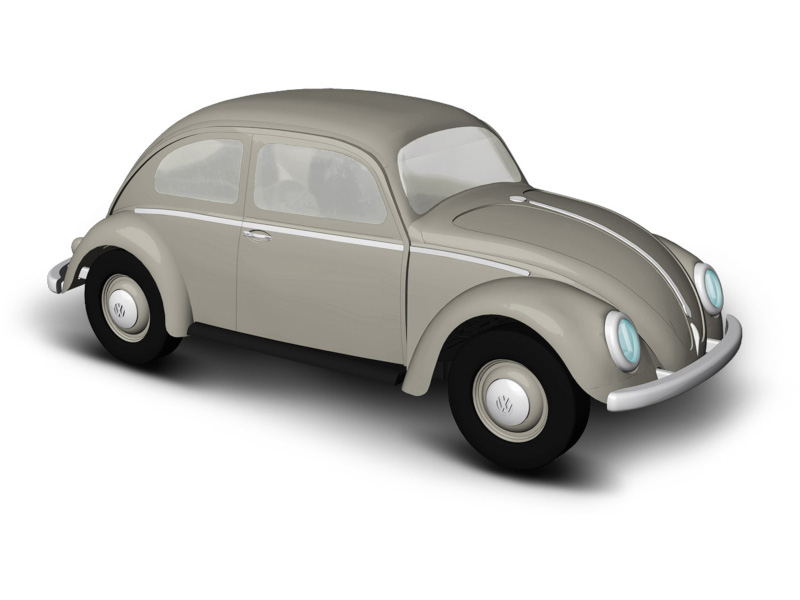 VW Brouk s oválným oknem šedý Busch 52951