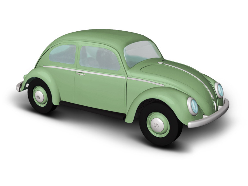 VW Brouk s oválným oknem zelenýün Busch 52952