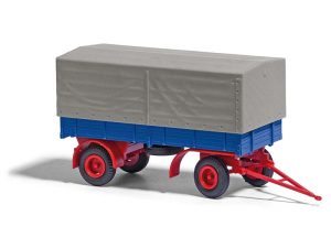 přívěs IFA HL 80 s plachtou modro šedý Busch 53350