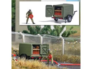 set vojenský hasičský přívěs s hadicemi Busch 7963