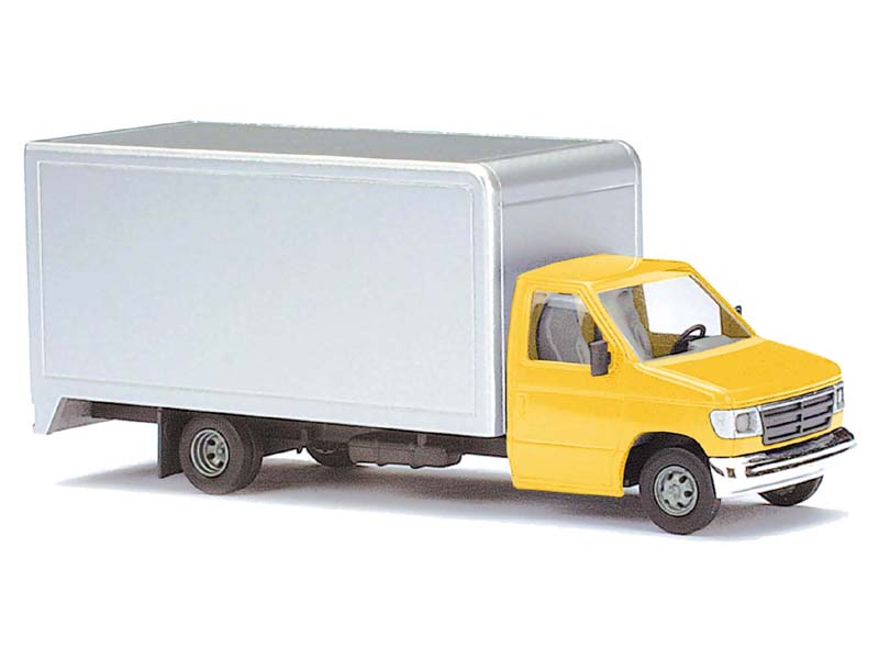 Ford E 350 skříň žlutý / šedý Busch 89117