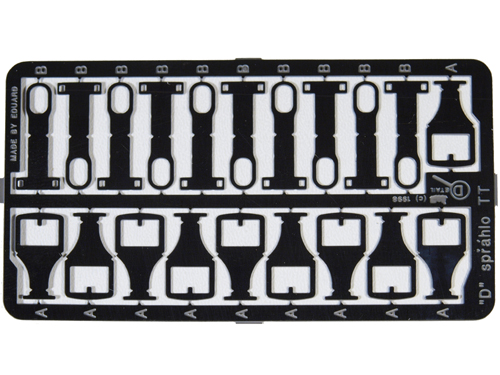 kovový lept "D" spřáhlo Detail 50