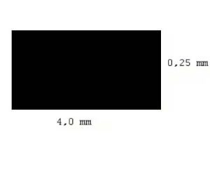 hranol 0,25 x 4,0mm délka 350mm 10ks Evergreen 107