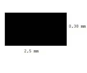 hranol 0,38 x 2,5mm délka 350mm 10ks Evergreen 115