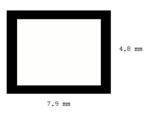 profil dutý obdélníkový 4,8 x 7,9mm délka 350mm 2ks Evergreen 258