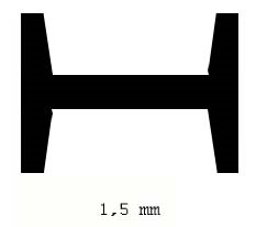 profil I 1,5mm délka 350mm 4ks Evergreen 271