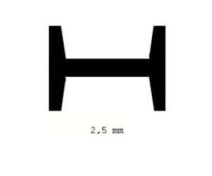 profil I 2,5mm délka 350mm 4ks Evergreen 273