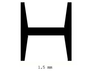 profil H 1,5mm délka 350mm 4ks Evergreen 281