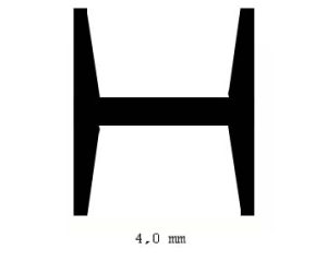 profil H 4,0mm délka 350mm 3ks Evergreen 285