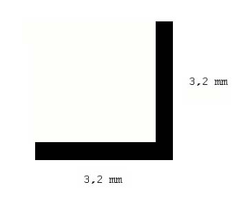 profil L 3,2mm délka 350mm 3ks Evergreen 294