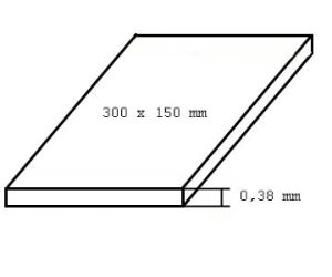 deska čirá, tloušťka 0,38mm formát 150 x 300mm 2 ks Evergreen 9007