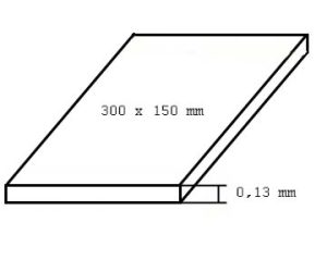 deska bílá, tloušťka 0,13mm formát 150 x 300mm 3 ks Evergreen 9009
