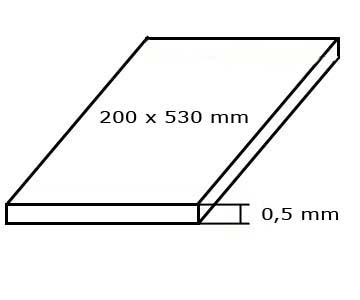 deska 200x530x00,5mm 6ks Evergreen 9103