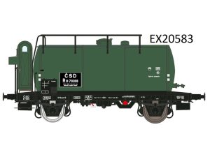 kotlový vůz jednotné stavby s budkou pro brzdaře ČSD Exact train 20583