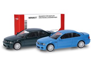 MiniKit BMW E46 světle modrý + tmavě zelený Herpa 014007