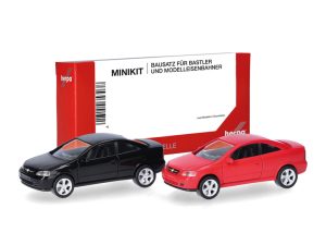MiniKit Opel coupe (2000) černý a červený Herpa 014106