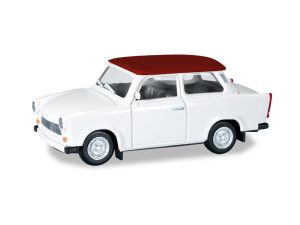 Trabant 601 limuzína bílá s vínovou střechou Herpa 020763-007