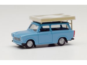 Trabant se střešním stanem modrý Herpa 024181-003