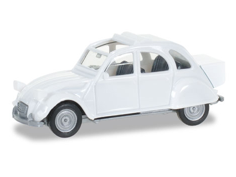 Citroen 2 CV kufrem bílý Herpa 027632-003