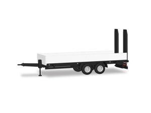 tandemový vlek nízkopodlažní s nájezdovými plošinami bílý Herpa 076913