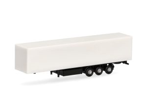 skříňový 3-osý návěs bílý 2 ks Herpa 086127