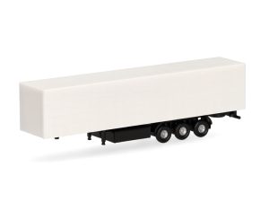 skříňový 3-osý návěs bílý 2 ks Herpa 086134